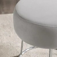 Tabouret d'appoint de coiffeuse Brockton, gris