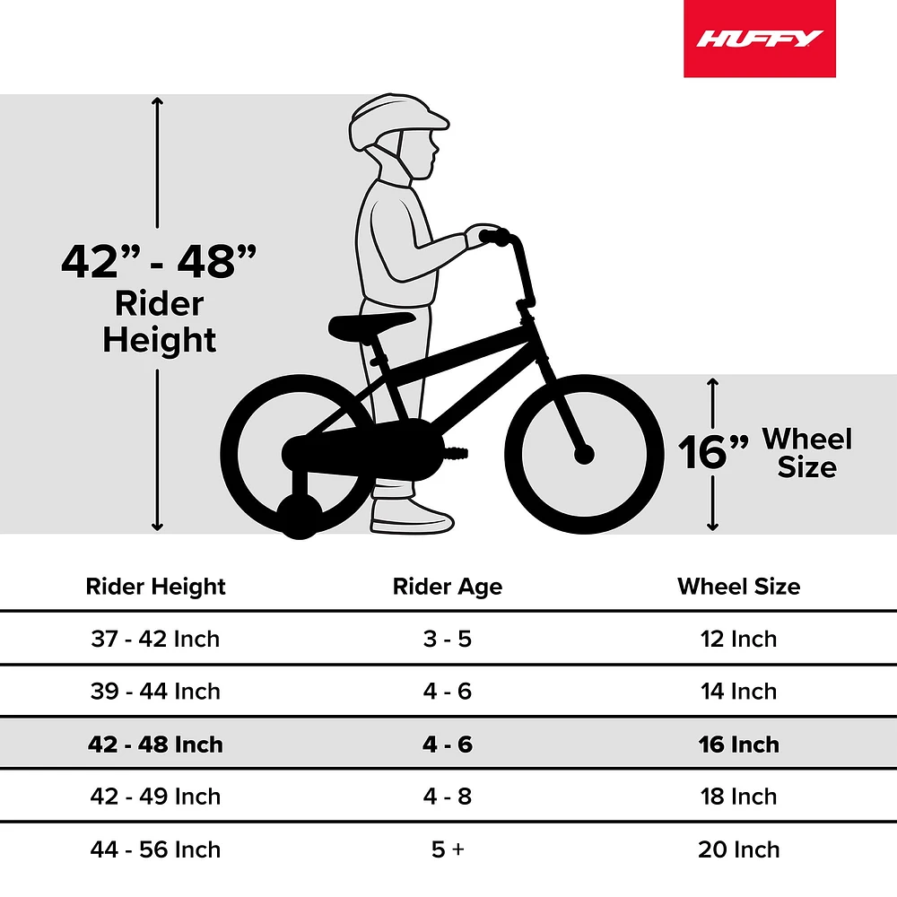 Sea Star de Huffy, 16 pouces, vélo pour filles avec roues d'entraînement, violet 4-6 ans