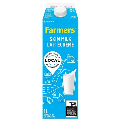 Farmers Skim 0% Milk, 1 L