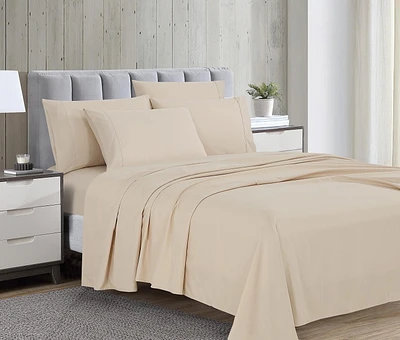 Ens. draps 1800 Series en microfibre avec taies d'oreiller en prime
