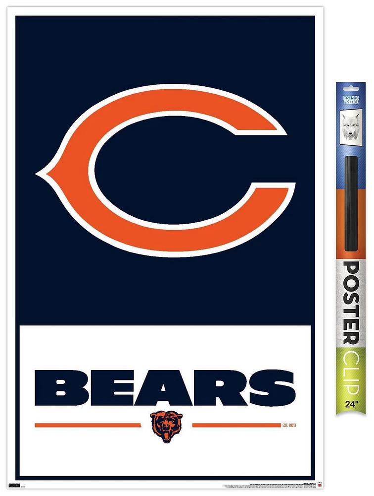 NFL Chicago Bears - Logo 21 Wall Poster, 22.375" x 34" Framed
