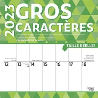 Gros caracteres | 2023 12x24 Inch Square Wall Calendar