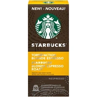 Starbucks® by Nespresso® Blonde Espresso Roast Coffee Capsules, 10 Nespresso Coffee Pods