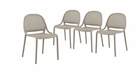 Chaise à dîner sans accoudoirs Summer Greige (4 chaises/boîte)