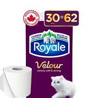 Royale Velour papier hygiénique, 30 équivalant à 62 rouleaux 2-ép., 147 feuilles /roul