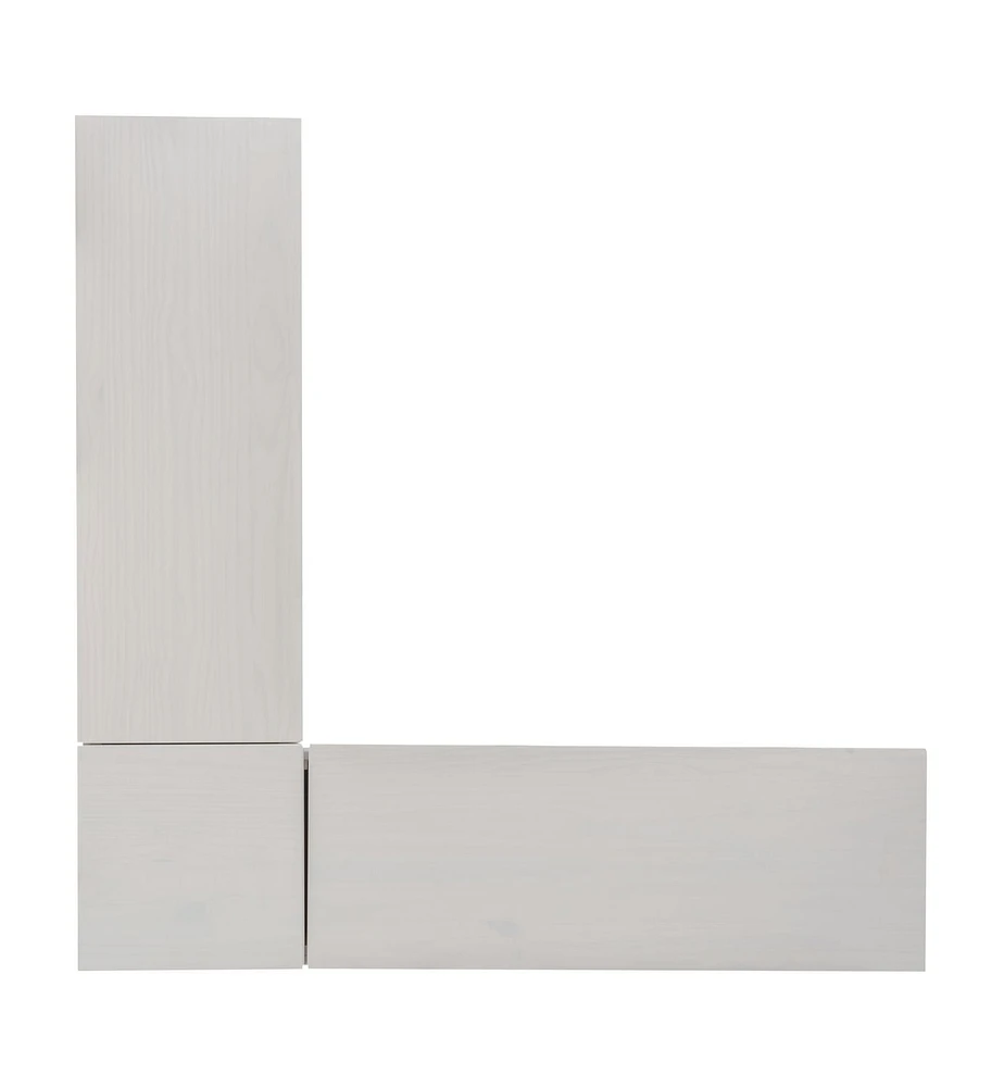 Thurman Backless Corner Breakfast Nook, White