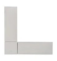 Thurman Backless Corner Breakfast Nook, White