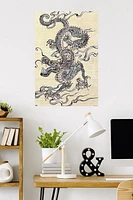 Japanese Dragon Wall Poster, 22.375" x 34"