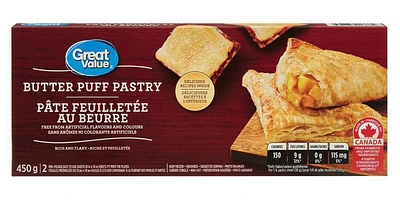 Great Value Butter Puff Pastry, 450 g