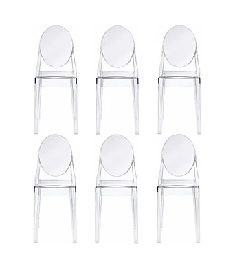 Heavenly Collection <br>Plastique Clair Chaise Sans Bras