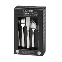 Oneida Sullivan Ensemble de couverts en satin de 20 pièces