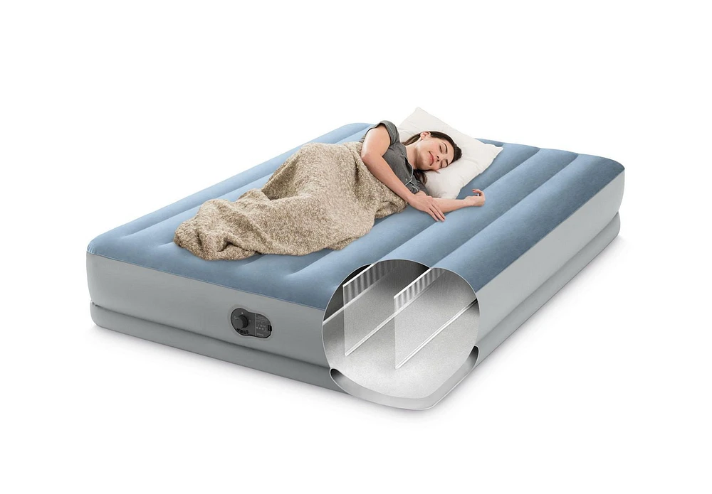 Intex Dura-Beam® Plus Comfort 14" Queen Air Mattress with Built-In USB Pump