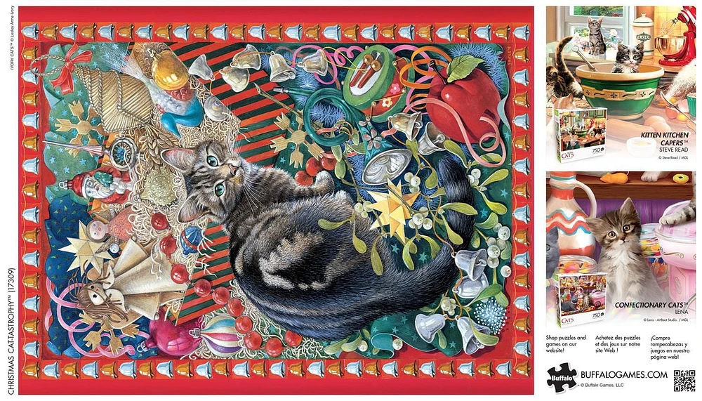 Buffalo Games - Le puzzle Cats - Christmas Cat-tastrophy - en 750 pièces