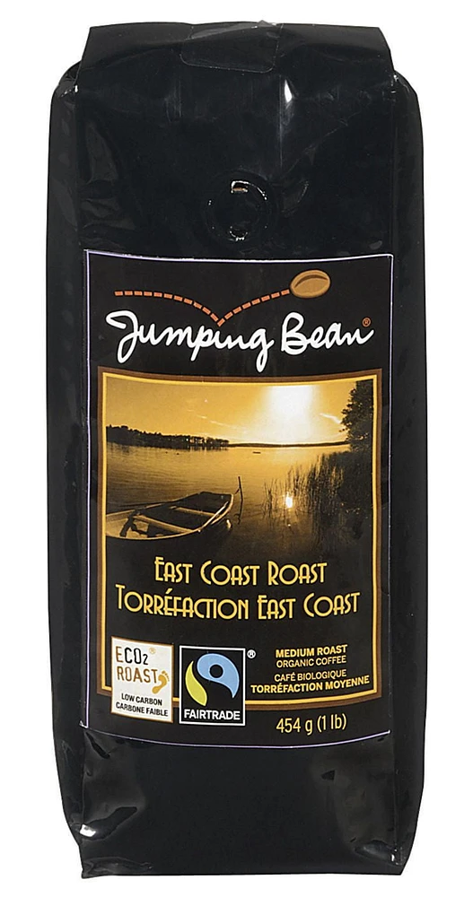 Jumping Bean East Coast Roast Whole Bean Coffee, 454 g (1 lb)