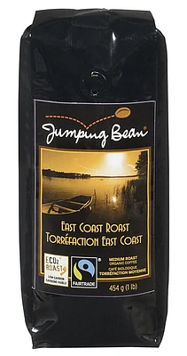 Jumping Bean East Coast Roast Whole Bean Coffee, 454 g (1 lb)