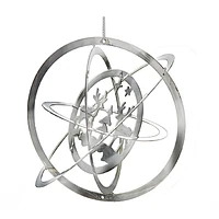 Christmas 3D Silver Metal Ornement Double Renne - Ensemble De 12