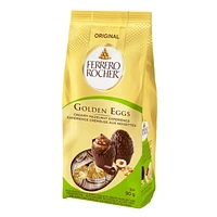 Ferrero Rocher® Golden Eggs, Milk Chocolate covered eggs with creamy hazelnut & cocoa filling, Easter Eggs, 10 Chocolates, 90g