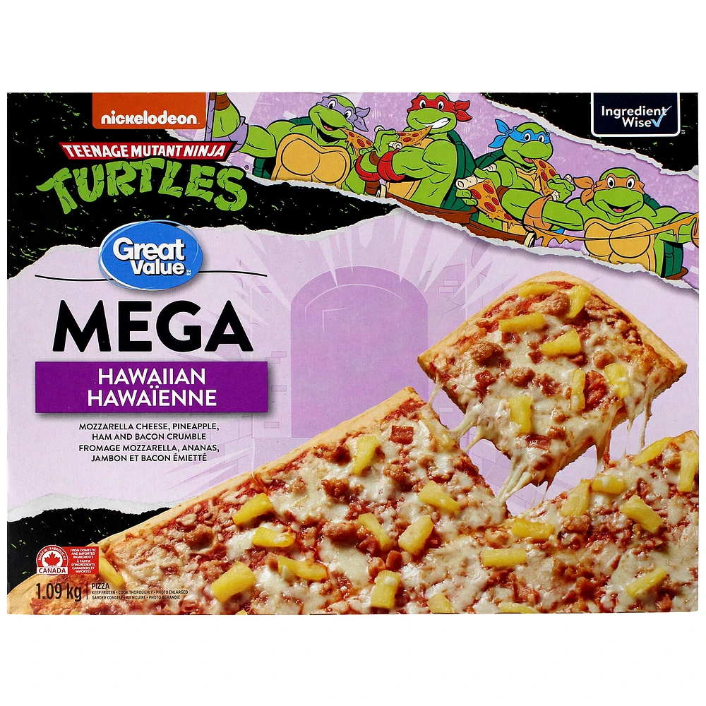 Great Value Mega Hawaiian Pizza, 1.09 kg