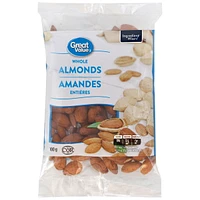 Great Value Whole Almonds, 100 g