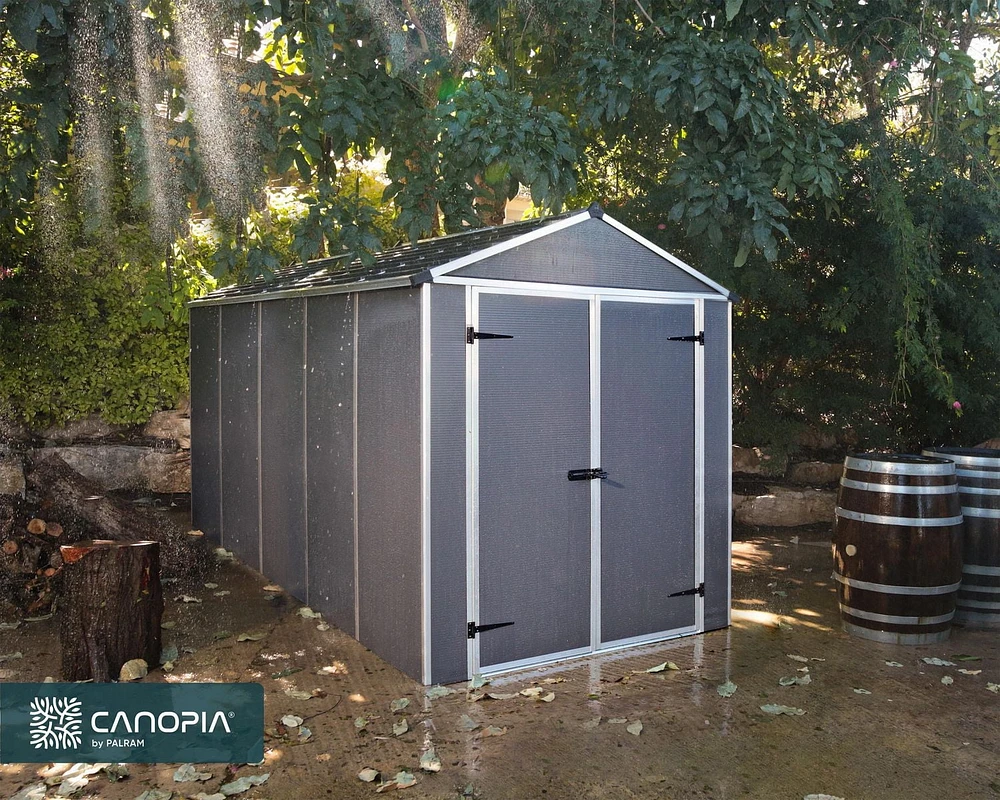 Remise de jardin Rubicon, 6 pi x 12 pi, gris foncé