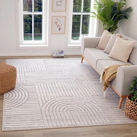 Rug Branch Astra Tapis d'intérieur moderne, gris, géométrique - Salon, Chambre