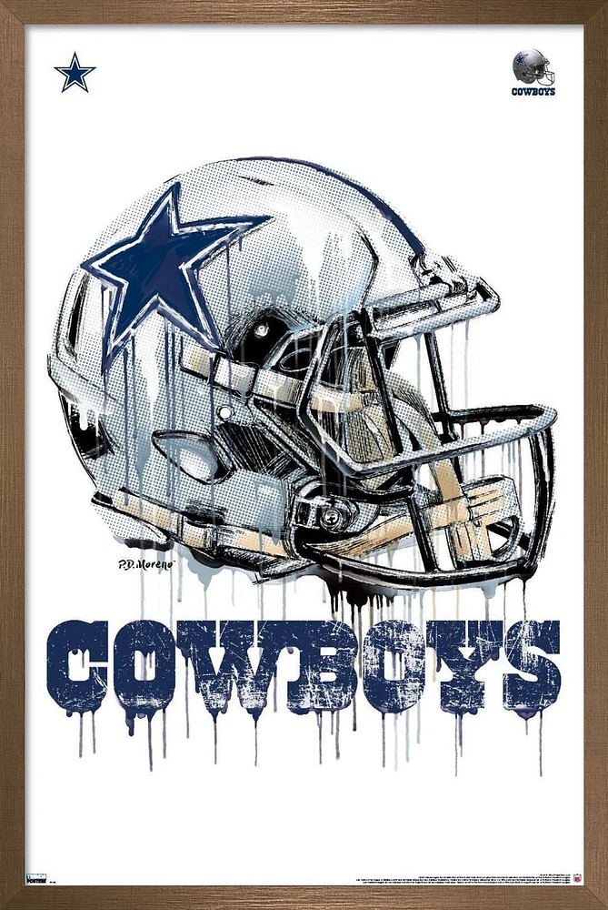 NFL Dallas Cowboys - Drip Helmet 20 Wall Poster