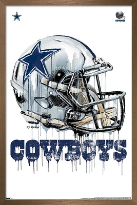 NFL Dallas Cowboys - Drip Helmet 20 Wall Poster