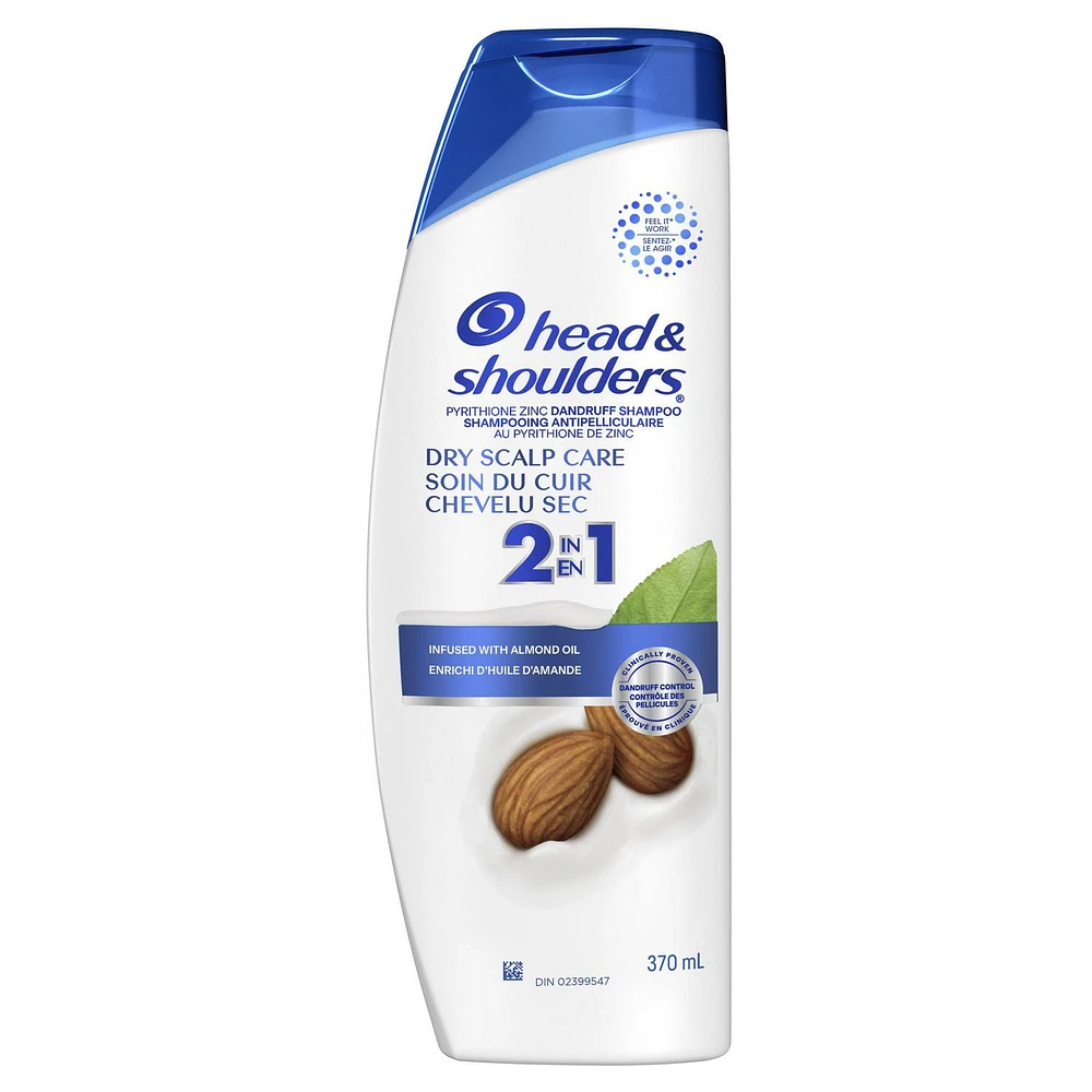 Head & Shoulders Dry Scalp 2-in-1 Anti-Dandruff Shampoo + Conditioner, 370ML
