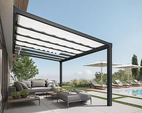 CANOPIA by PALRAM Stockholm Stores de toit de 11 pi x 19 pi - Blanc