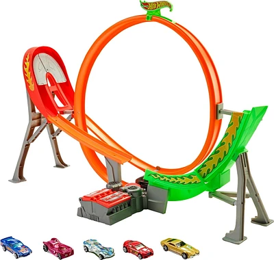 Hot Wheels Coffret Piste de course Motorisée