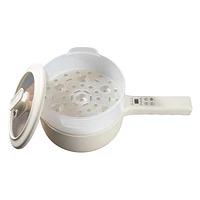 Ceramax Electric Hot Pot Nonstick Ceramic Skillet Pan Mini Cooker with Lid Steamer