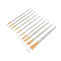 Plaid 10 Piece White Nylon Brush Set, 10 piece paint brush set