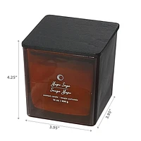 14 Oz De Haut Brillant 2 Mèches De Bougie Carrée Yuzu Sage
