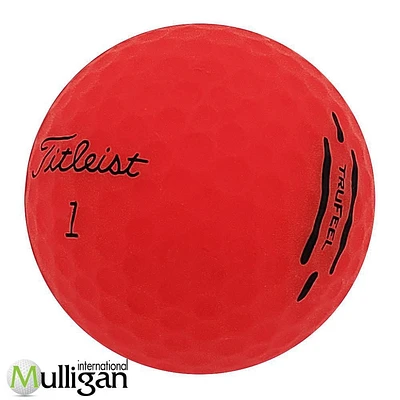 Mulligan - 12 balles de golf récupérées Titleist TruFeel 2024 matte 4A, Rouge