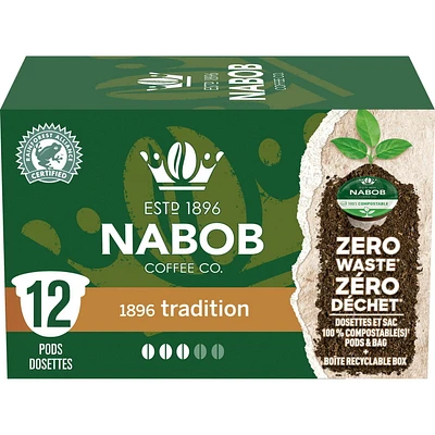 Dosettes de café Nabob 1896 Tradition compostables à 100 %