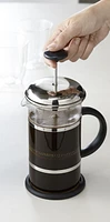 Trudeau Maison Coffee Press with Chrome Plate Lid, Coffee Press with lid