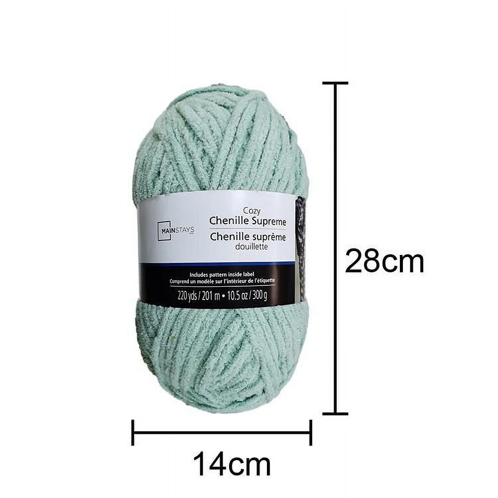 MAINSTAYS cozy white chenille yarn