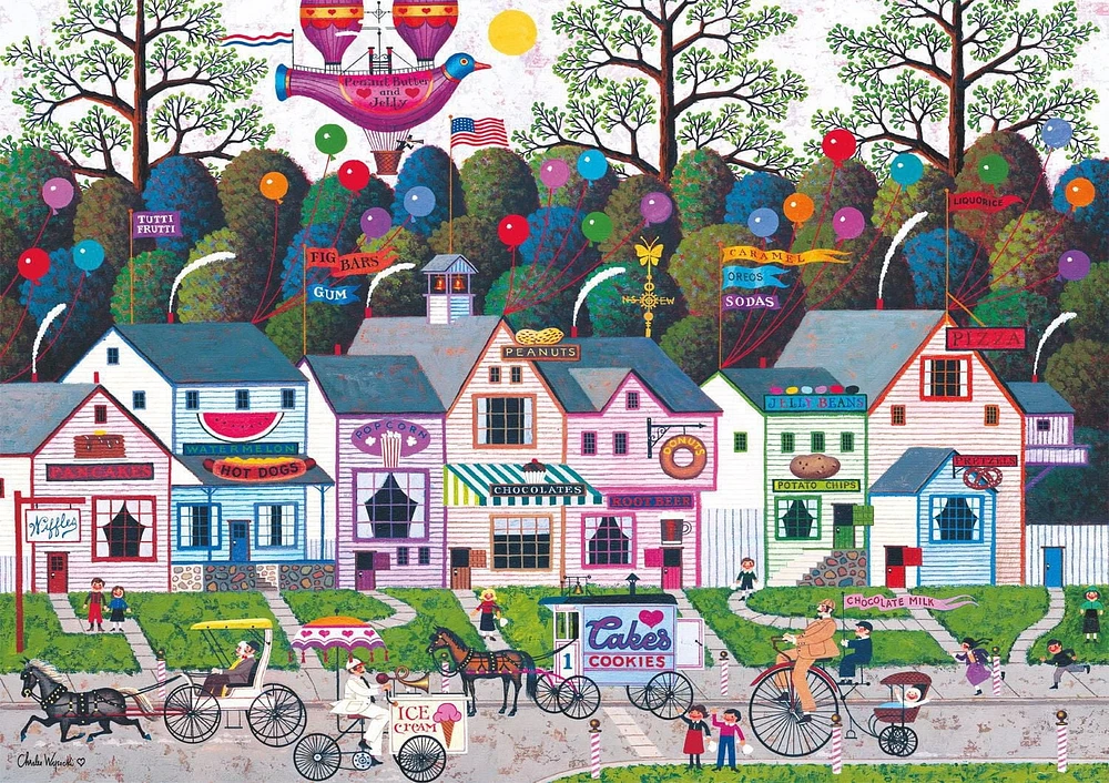 Buffalo Games - Le puzzle Charles Wysocki - Confection Street - en 300 pièces