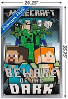 Minecraft - Beware Of The Dark Wall Poster with Magnetic Frame