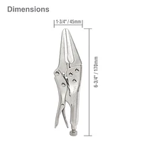 WorkPro 6.5" Long Nose Locking Pliers, Quick release