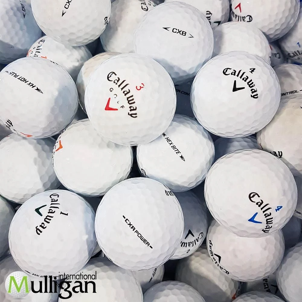 Mulligan - 100 Callaway Mix 5A/4A Recycled Used Golf Balls, White