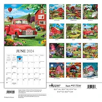 Hopper Studios A Country Walk 2024 12x24 Inch Square Wall Calendar, 9781773727929