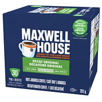 Maxwell House Decaffeinated Coffee Certified Compostable K-Cup® Coffee Pods, 30 Pods, 292g