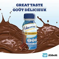 Boisson nutritive Glucerna, Substitut de repas, Alimentation complète et équilibrée pour les personnes diabétiques, Chocolat, 6 x 237 mL Alimentation complète et équilibrée
