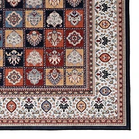 Tapis Emerald Barton noir & crème de 6 pi 7 po x 9 pi 7 po