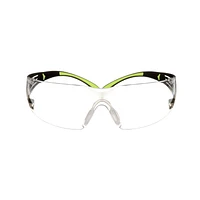 Lunettes de protection SF400M-WV-4-PS SecureFit(MC) 3M(MC) de Série 400, monture noire, accent vert, verres miroir antiégratignures,