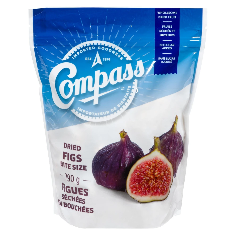 Compass Dried Bite Size Figs, 790 g