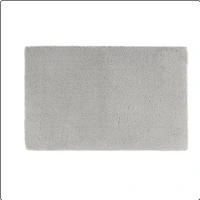 Tapis de bain en polyester gris clair uni 3K Hometrends Tapis bain antidérapant20x32"
