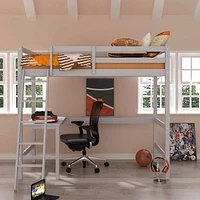 Campbell Wood Twin Loft Bunk Bed with Study Desk, by Hillsdale Living Essentials