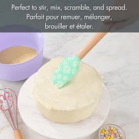 Spatule Way to Celebrate en Silicone de 12”, Marguerites, Verte